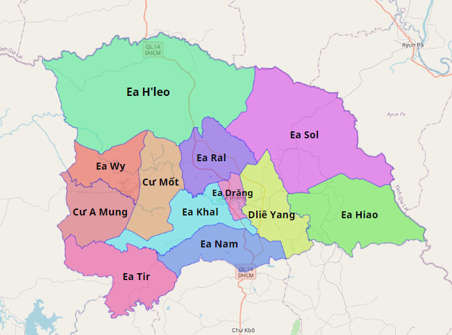 Infographic tuyên truyền sáp nhập các xã trên địa bàn huyện Ea H’Leo - tỉnh Đắk Lắk